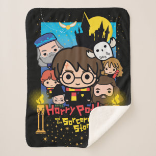 Cartoon Harry Potter and the Sorcerer's Stone Sherpa Blanket