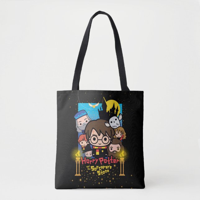 Cartoon Harry Potter and the Sorcerer's Stone Tote Bag (Front)