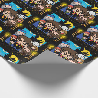 Cartoon Harry Potter and the Sorcerer's Stone Wrapping Paper