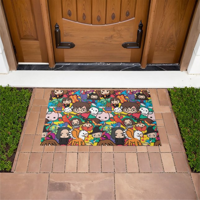 Cartoon Harry Potter Character Toss Pattern Doormat (Outdoor)