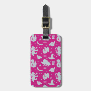 Cartoon Harry Potter Magic Icons Toss Pattern Luggage Tag