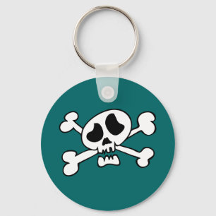 Cartoon head skull keychain