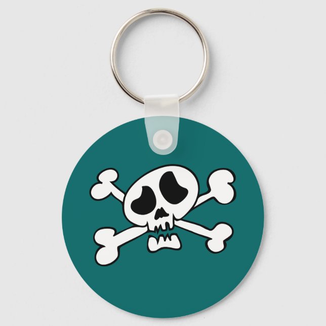 Cartoon head skull keychain (Front)