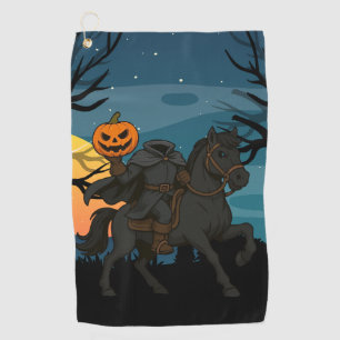 cartoon Headless Horseman Halloween/Autumn  Golf Towel