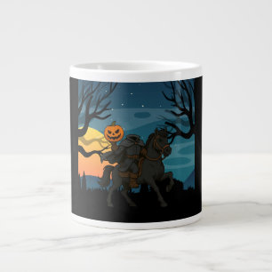 cartoon Headless Horseman Halloween/Autumn Large Coffee Mug