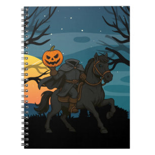 cartoon Headless Horseman Halloween/Autumn Notebook