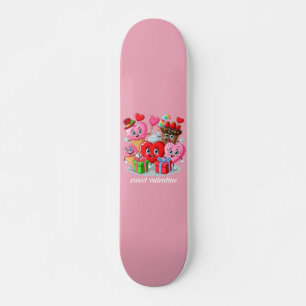 Cartoon Heart & Sweet friends valentine's day Skateboard