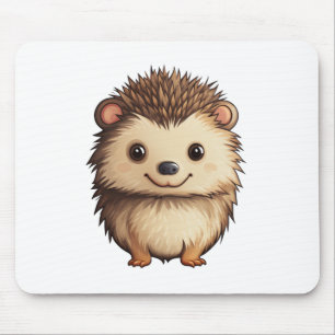 Cartoon hedgehog illustration mouse pad