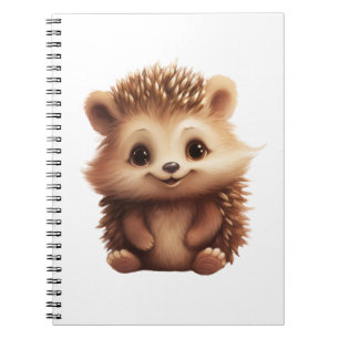 Cartoon hedgehog illustration notebook