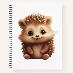 Cartoon hedgehog illustration notebook