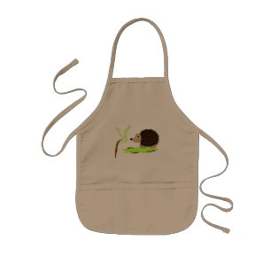 Cartoon Hedgehog Kids Apron