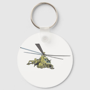 Cartoon Helicopter "Hind" Keychain