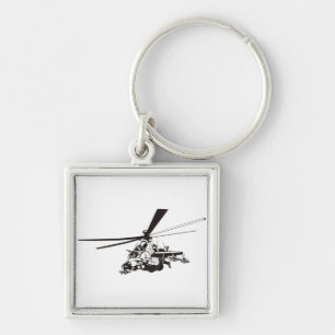 Cartoon Helicopter "Hind" Keychain