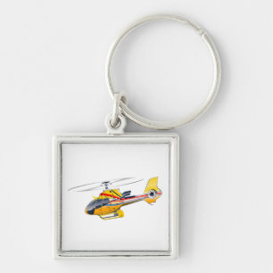 Cartoon Helicopter Keychain