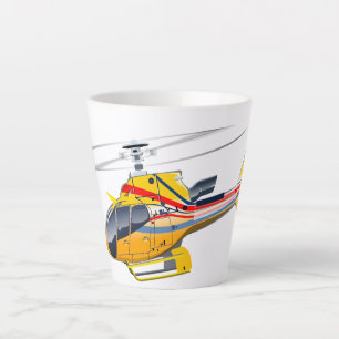 Cartoon Helicopter Latte Mug
