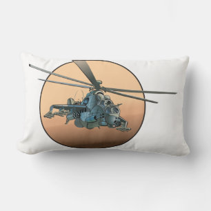 Cartoon helicopter lumbar pillow