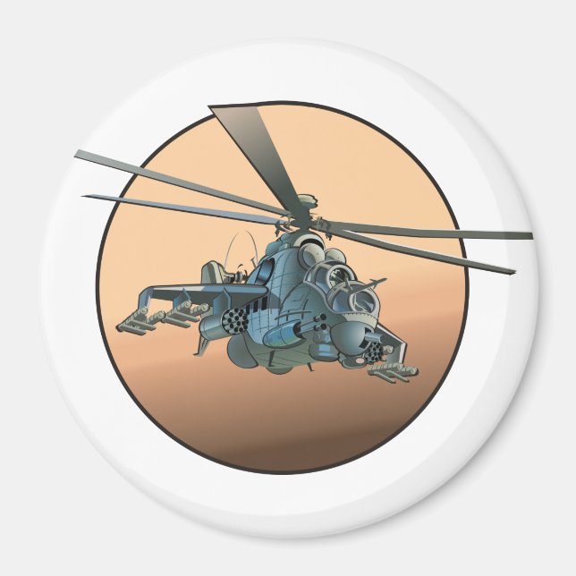 Cartoon helicopter magnet (Front)
