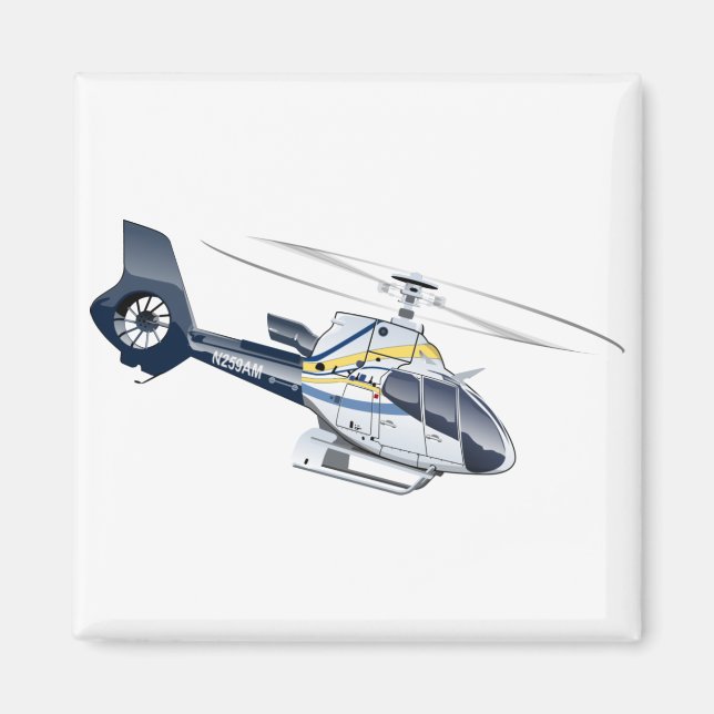 Cartoon Helicopter Magnet (Front)