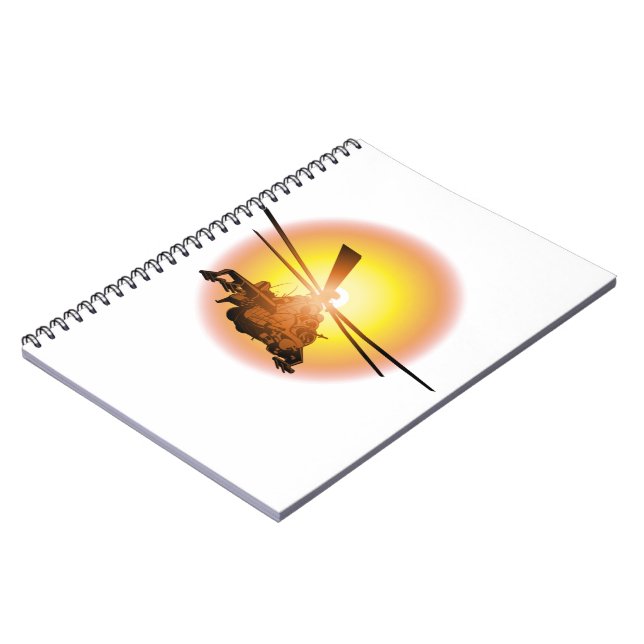 Cartoon Helicopter Notebook (Left Side)