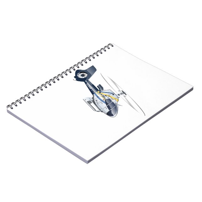 Cartoon Helicopter Notebook (Left Side)