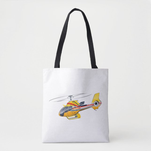 Cartoon Helicopter Tote Bag (Front)