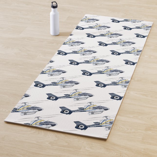 Cartoon Helicopter Yoga Mat (In Situ)