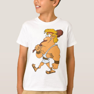 Cartoon Hercules Greek Mythology Hero with Club T-Shirt