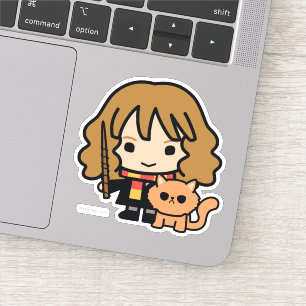 Cartoon Hermione and Crookshanks