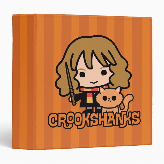 Cartoon Hermione and Crookshanks Binder (Front/Spine)