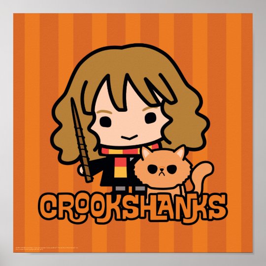 Cartoon Hermione And Crookshanks Poster Zazzleca 