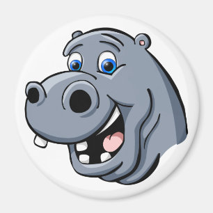 Cartoon Hippo Magnet