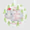 Cartoon Hippopotamus Hippo Christmas Xmas