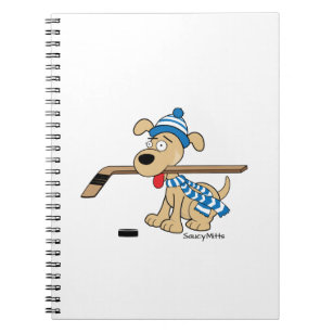 Cartoon Hockey Dog Notebook