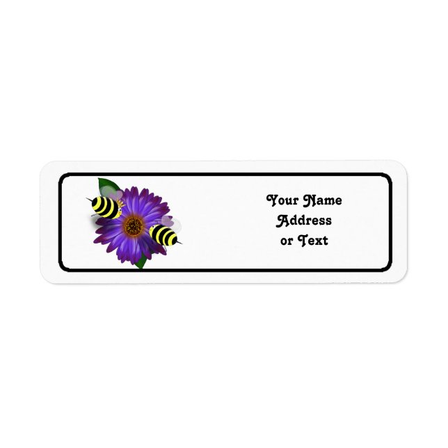 Cartoon Honey Abeilles Réunion sur les fleurs viol (Devant)