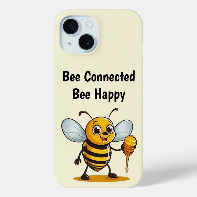 Cartoon Honey Bee Personalized Phone Case (Back)