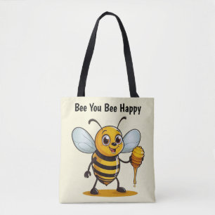 Cartoon Honey Bee Tote Bag