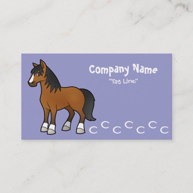 Cartoon Horse Business Card (Front)