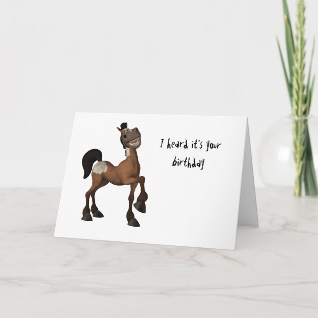 Cartoon Horse - J'ai entendu que c'est votre carte (Devant)