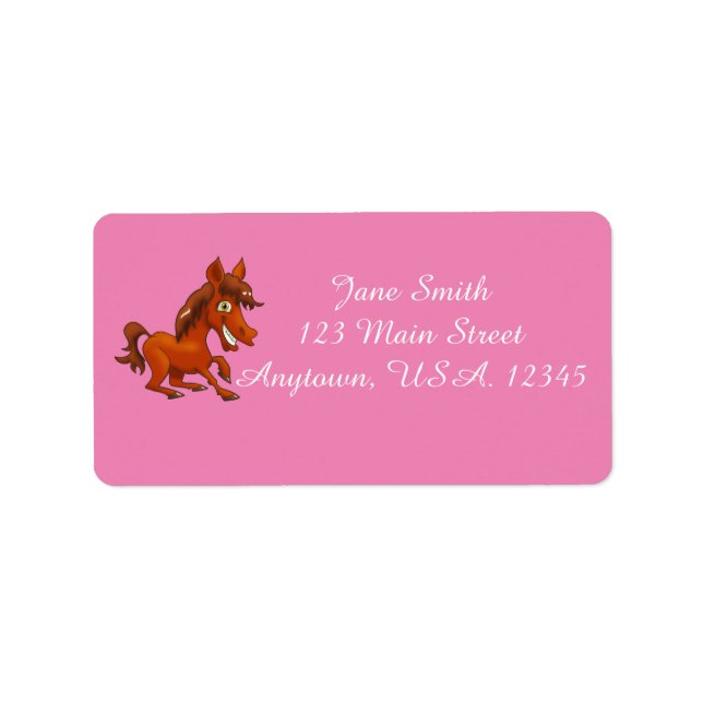 Cartoon Horse Label (Front)