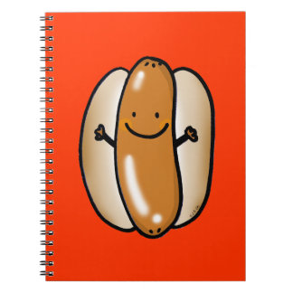 cartoon hot dog sausage notebook