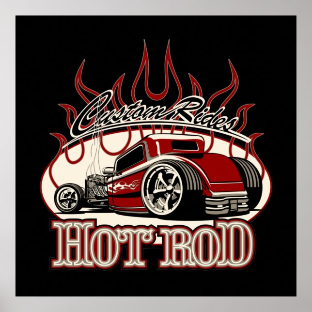 Cartoon hot rod poster (Front)