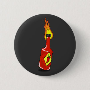 Cartoon Hot Sauce Button