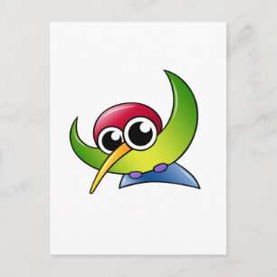 Cartoon Hummingbird Postcard