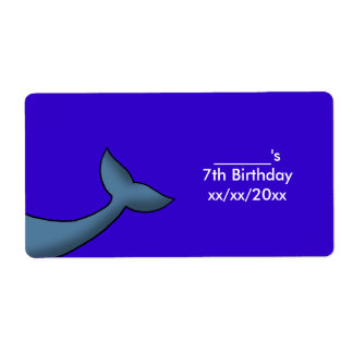 Cartoon Humpback Whale Tail Vin ou bouteille d'eau