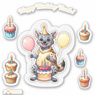 Cartoon hyena - Happy Birthday Personalized