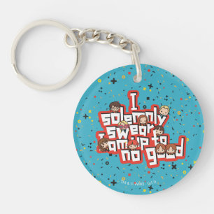 Cartoon "I solemnly swear" Graphic Keychain