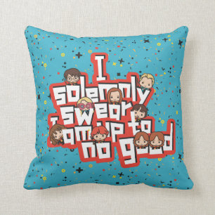 Cartoon "I solemnly swear" Graphic Throw Pillow