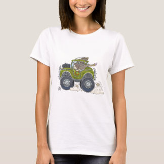 Cartoon illustration of a Elephant driving a jeep. T-Shirt