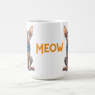 Cartoon illustration of a Sphynx cat Coffee Mug