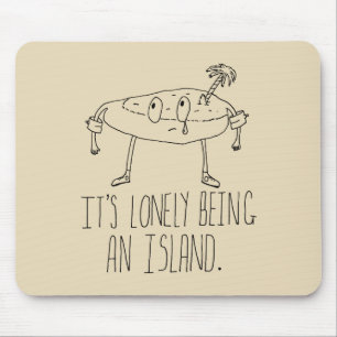 Cartoon Island Mouse Pad